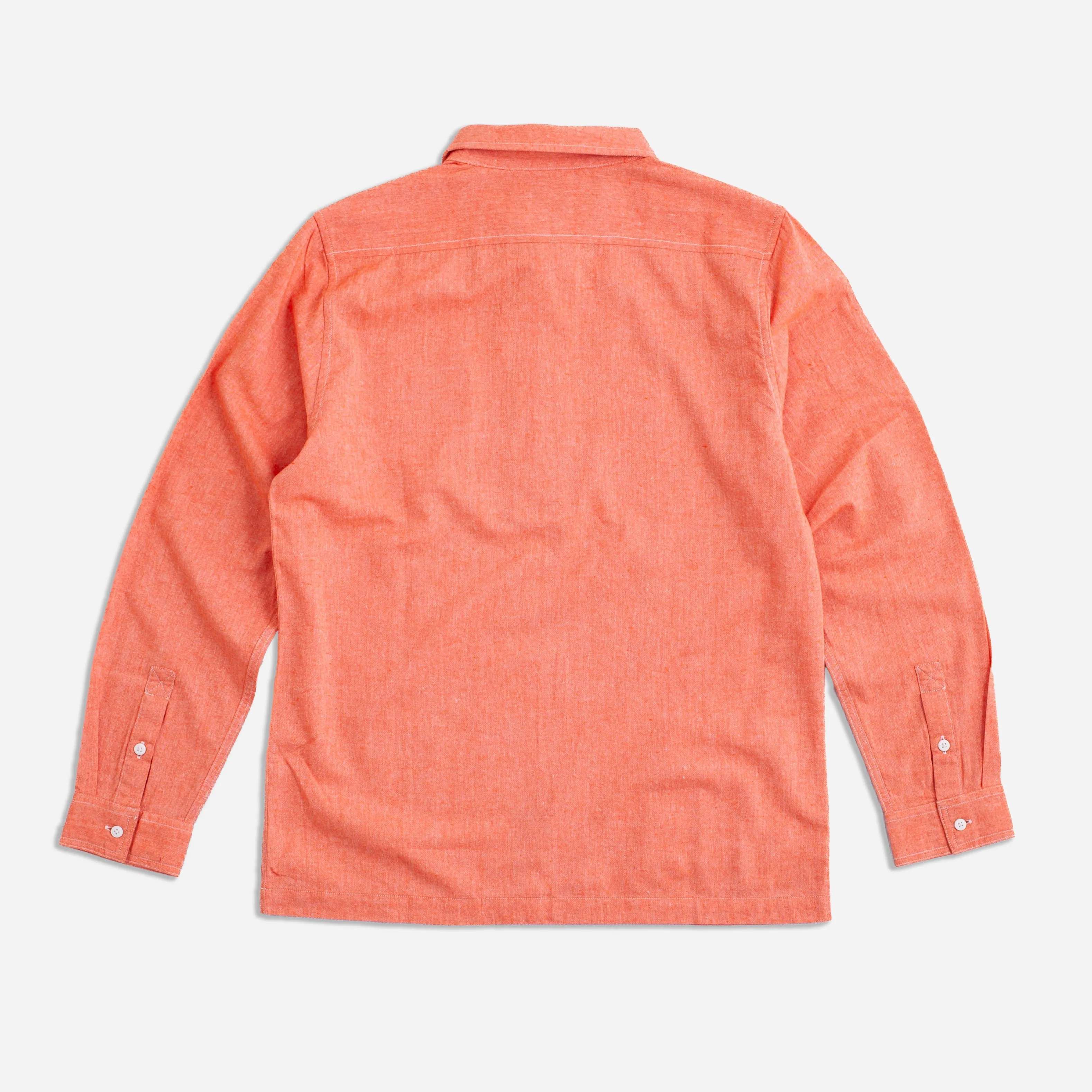 CHAMBRAY PULLOVER SHIRT - RED