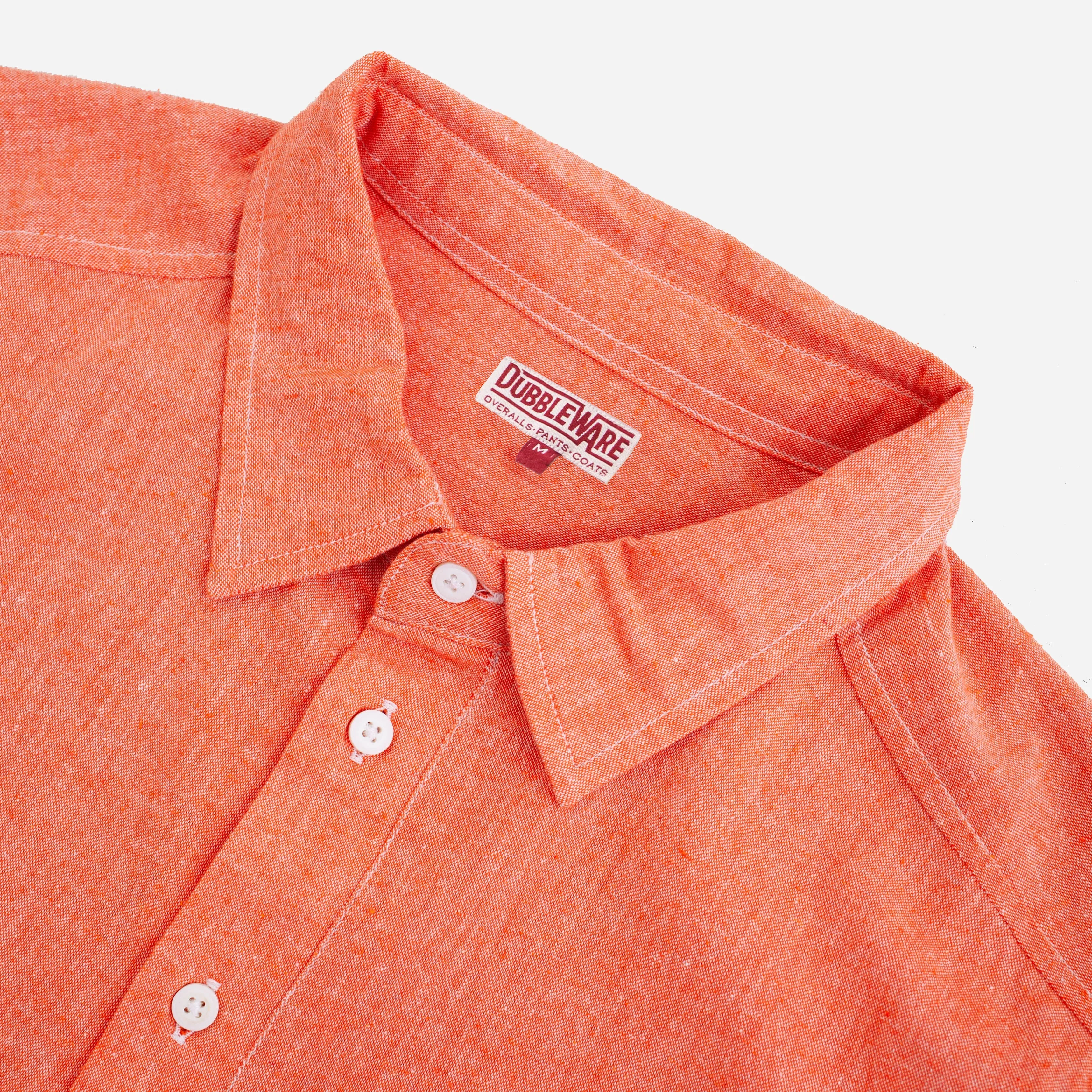 CHAMBRAY PULLOVER SHIRT - RED
