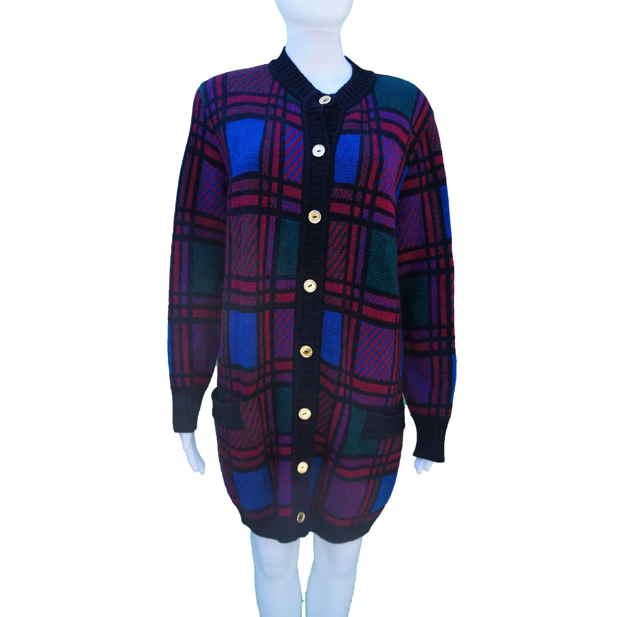 CÉLINE LONG KNIT SWEATER VINTAGE JACKET COAT
