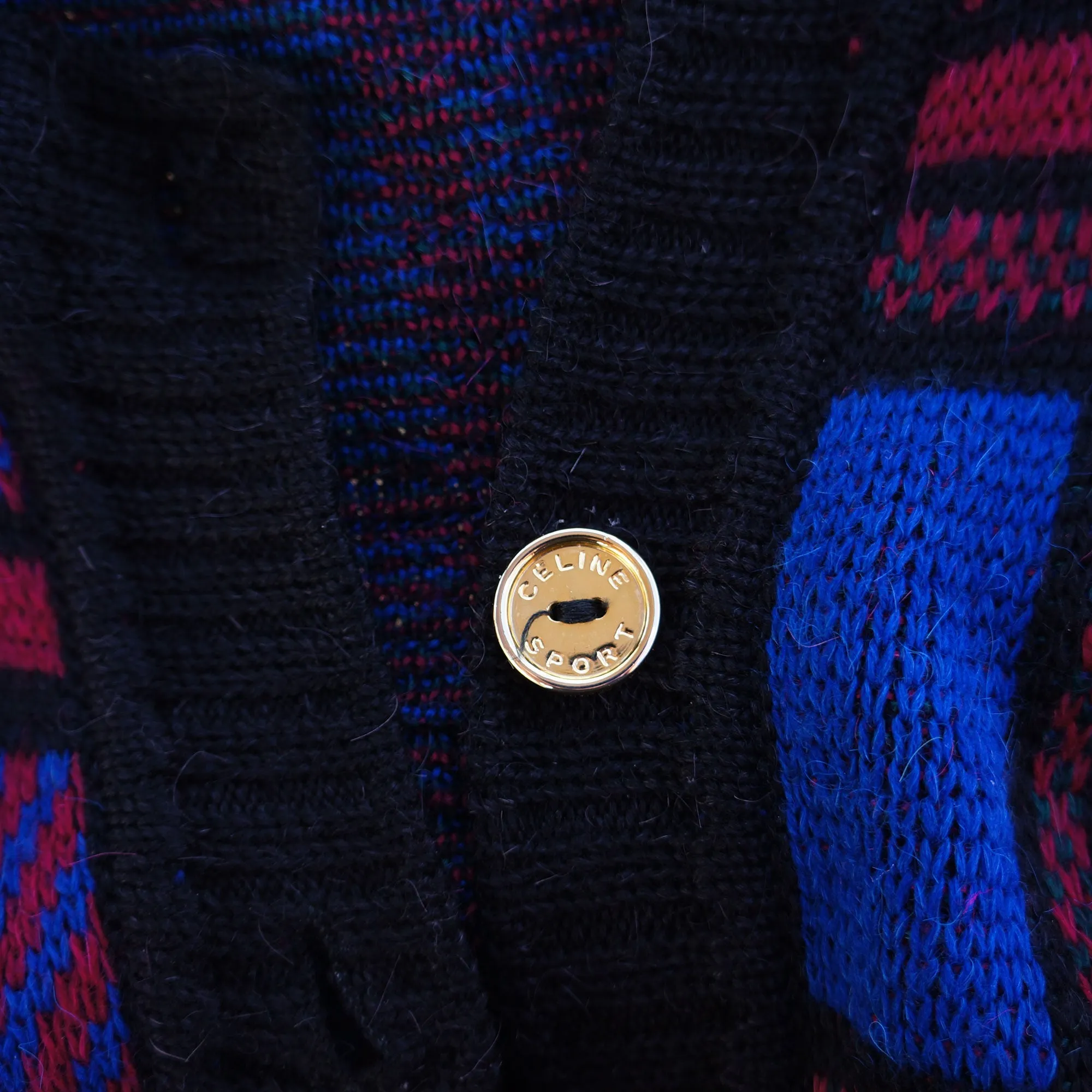 CÉLINE LONG KNIT SWEATER VINTAGE JACKET COAT