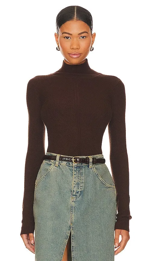 House of Harlow 1960 Peyton Turtleneck Sweater in Chocolate