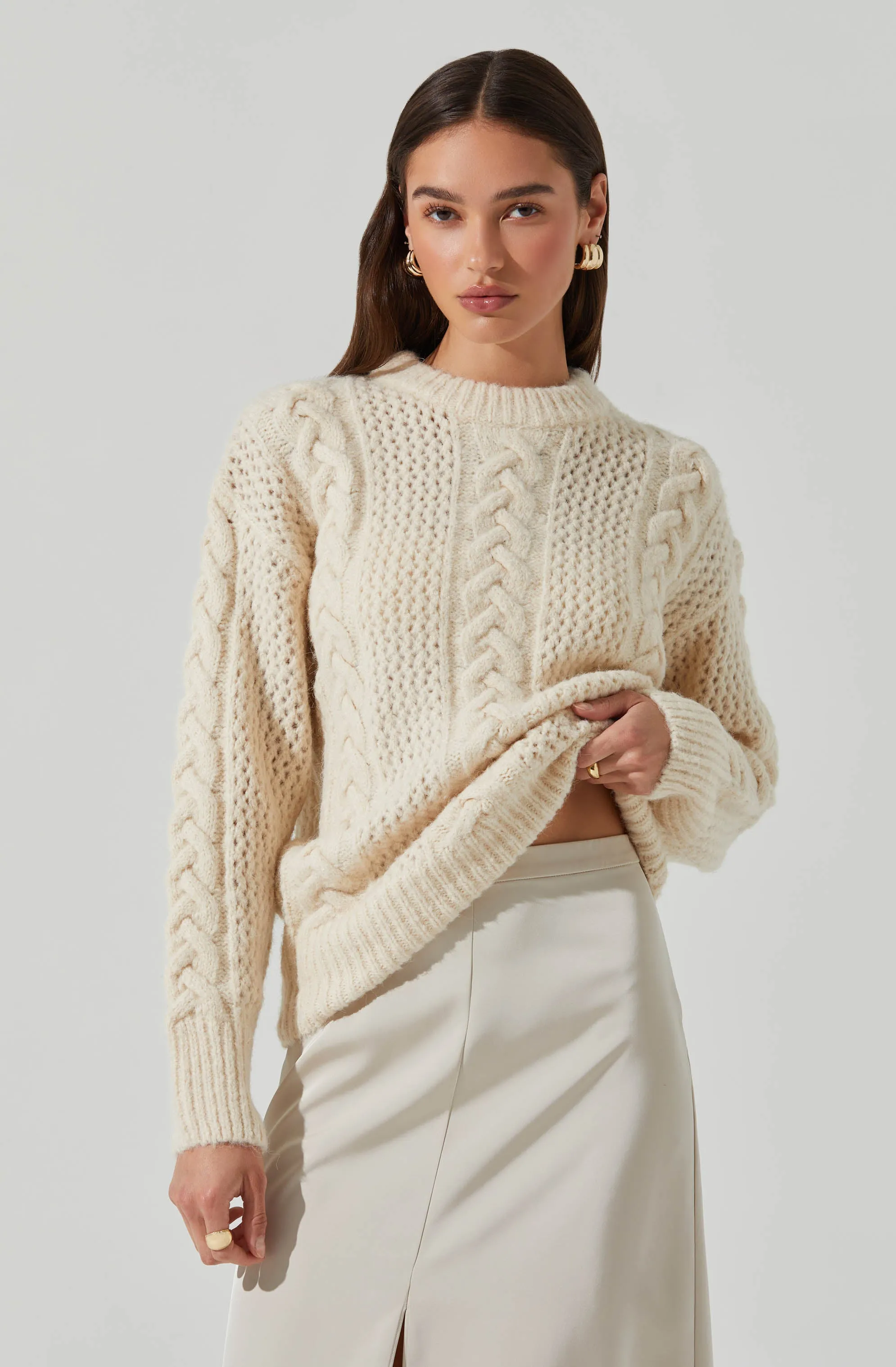 Lisbeth Cable Knit Sweater