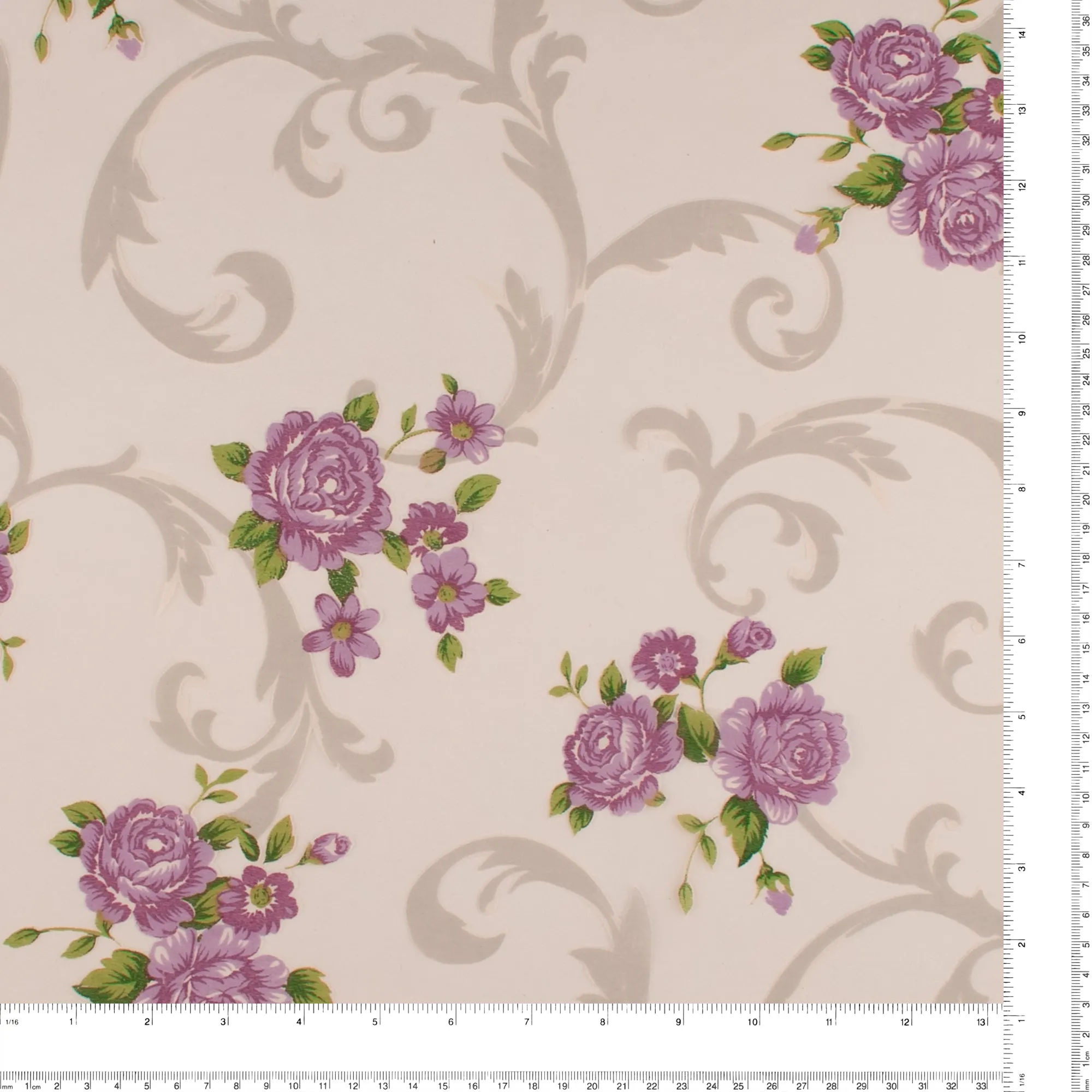 Printed Burnout Organza - JACQUELINE - Mauve