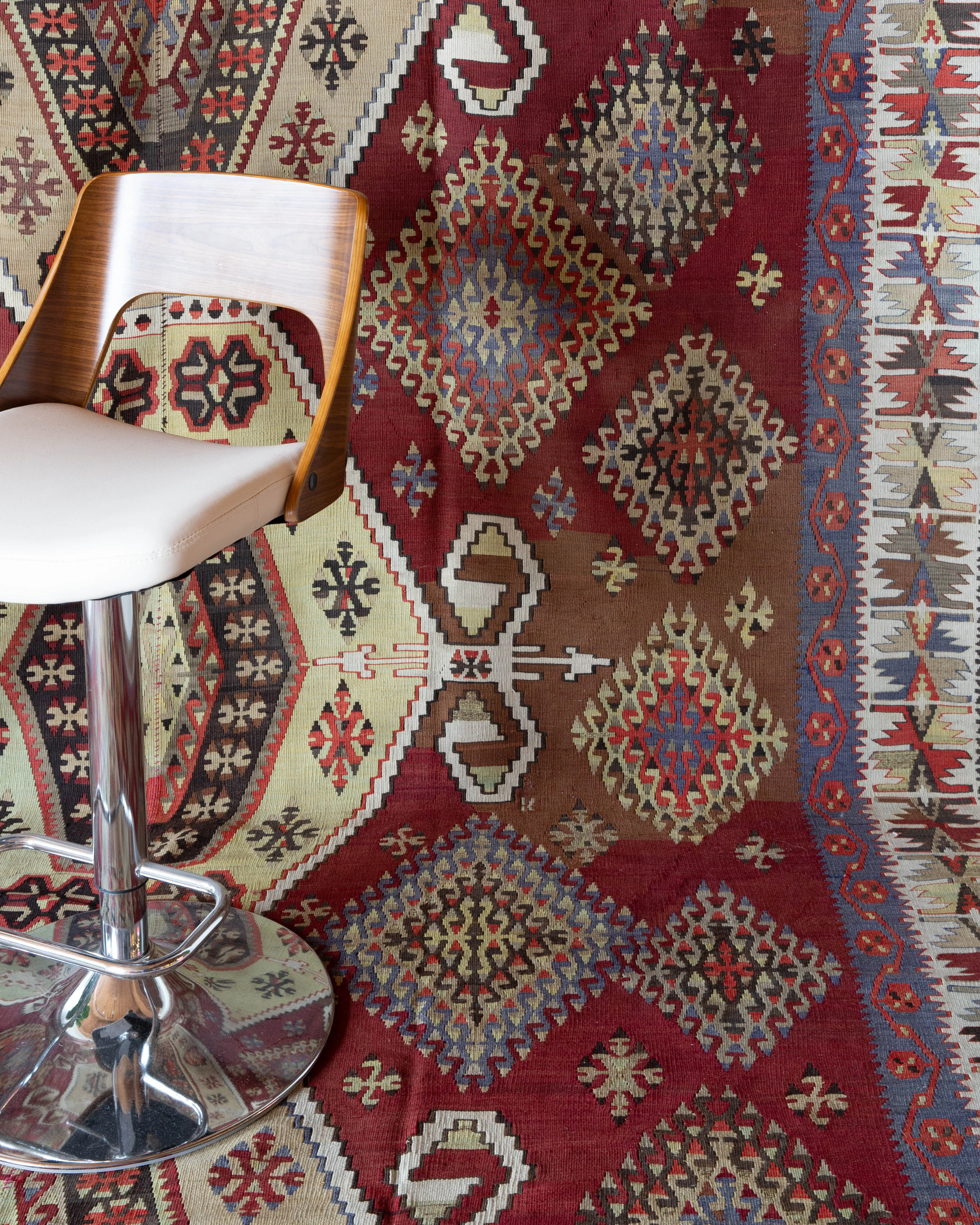Semi-Antique Kayseri Sihli Kilim Rug 7'2"x16'