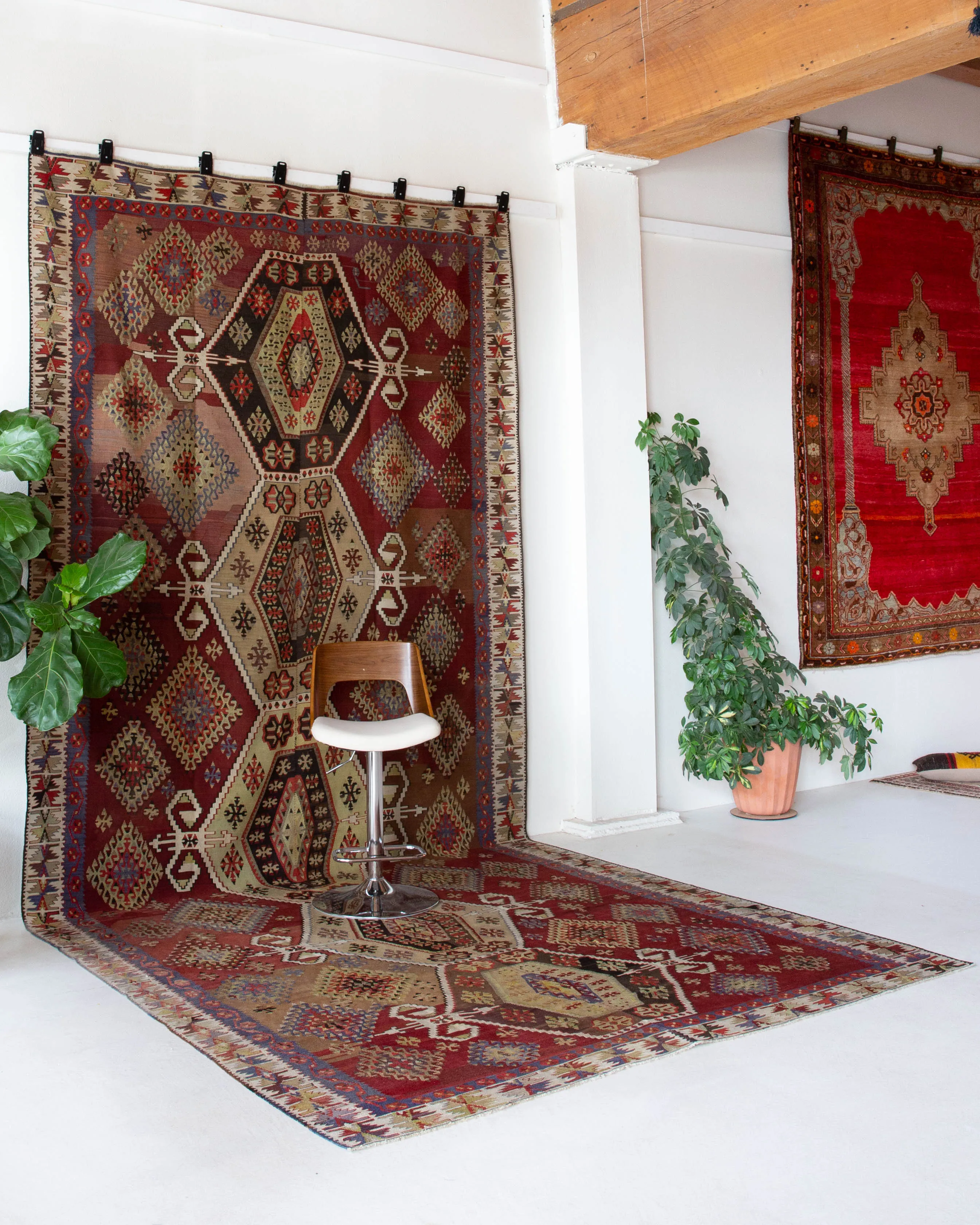 Semi-Antique Kayseri Sihli Kilim Rug 7'2"x16'
