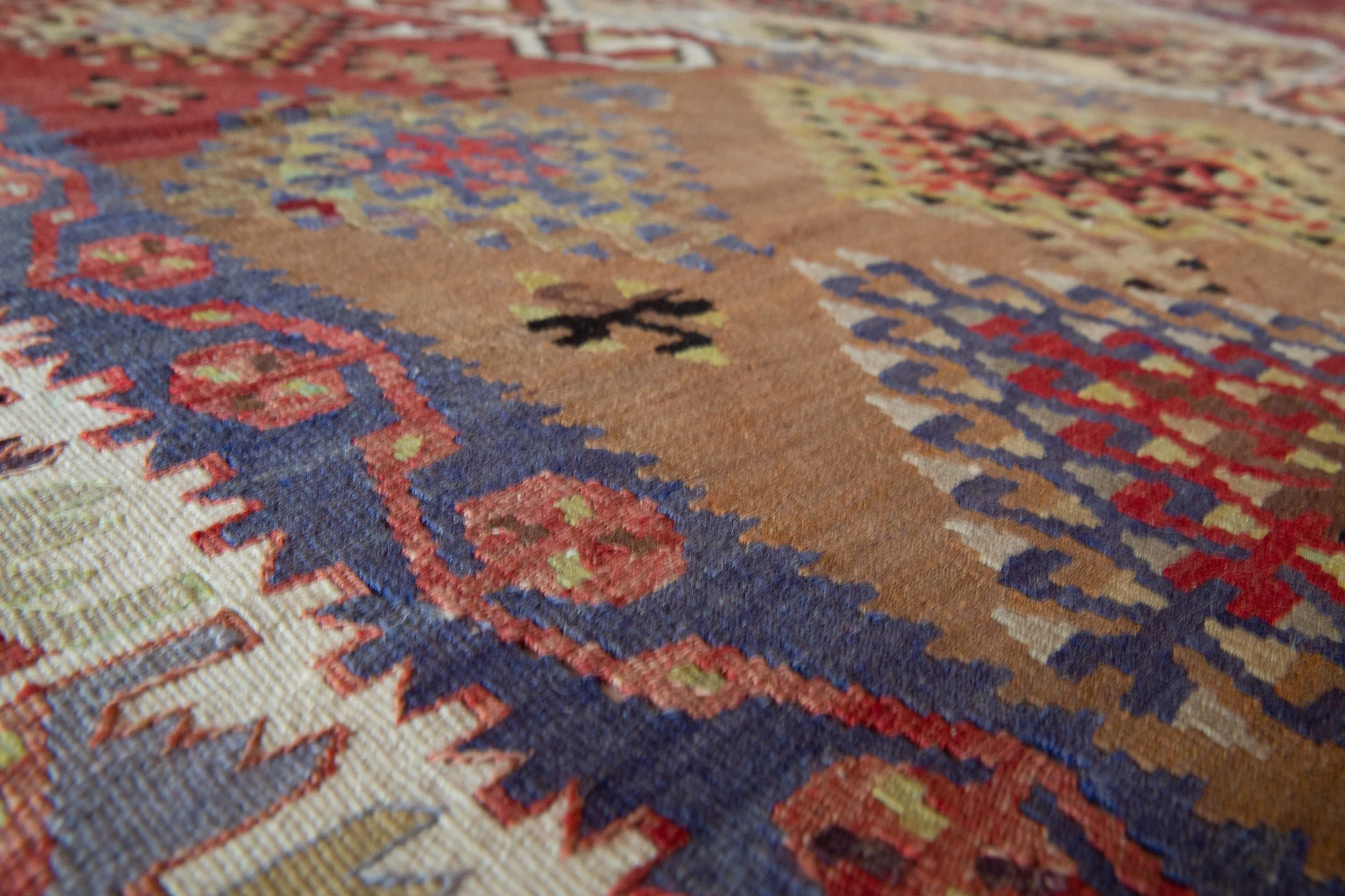 Semi-Antique Kayseri Sihli Kilim Rug 7'2"x16'