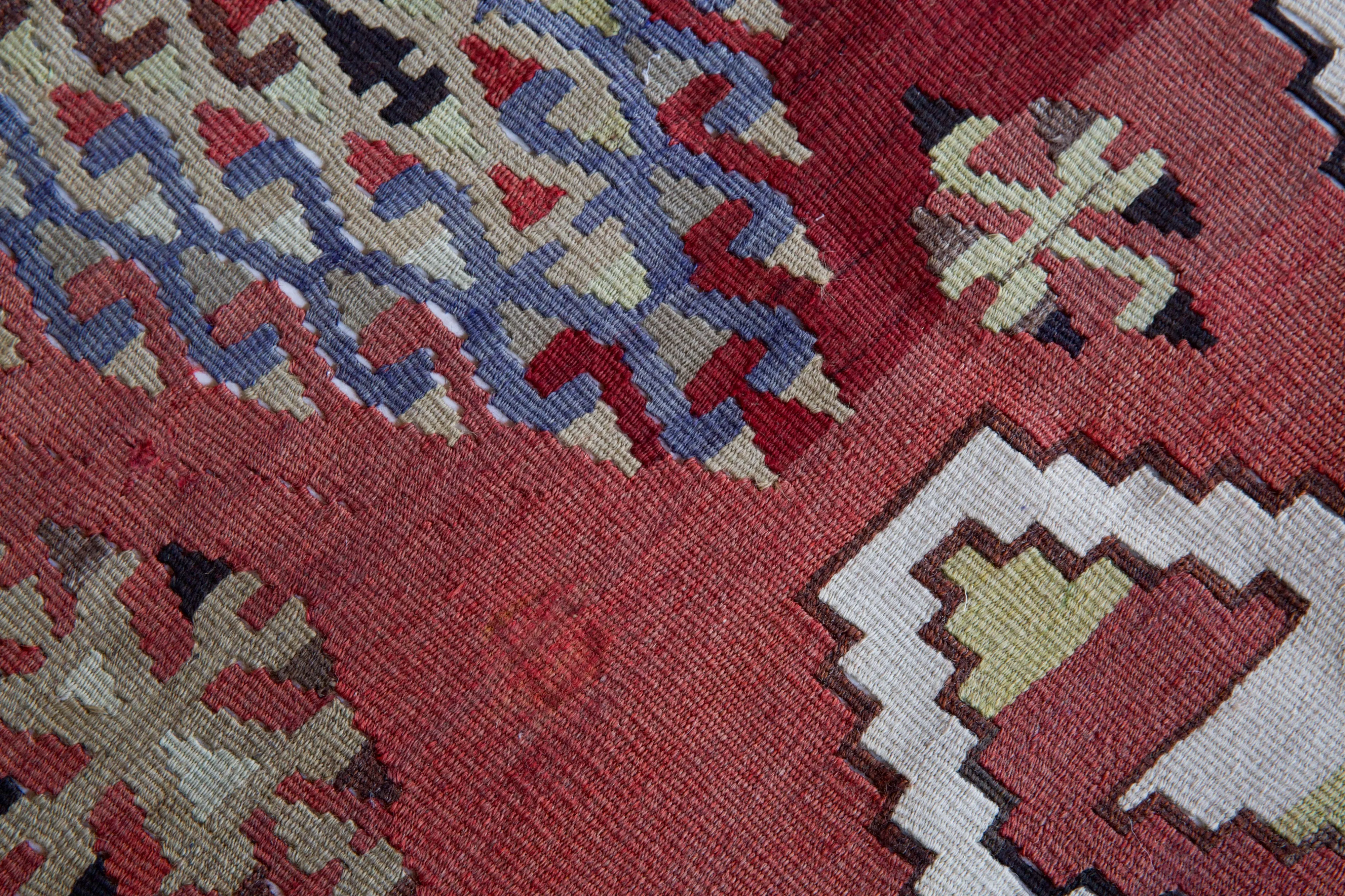 Semi-Antique Kayseri Sihli Kilim Rug 7'2"x16'