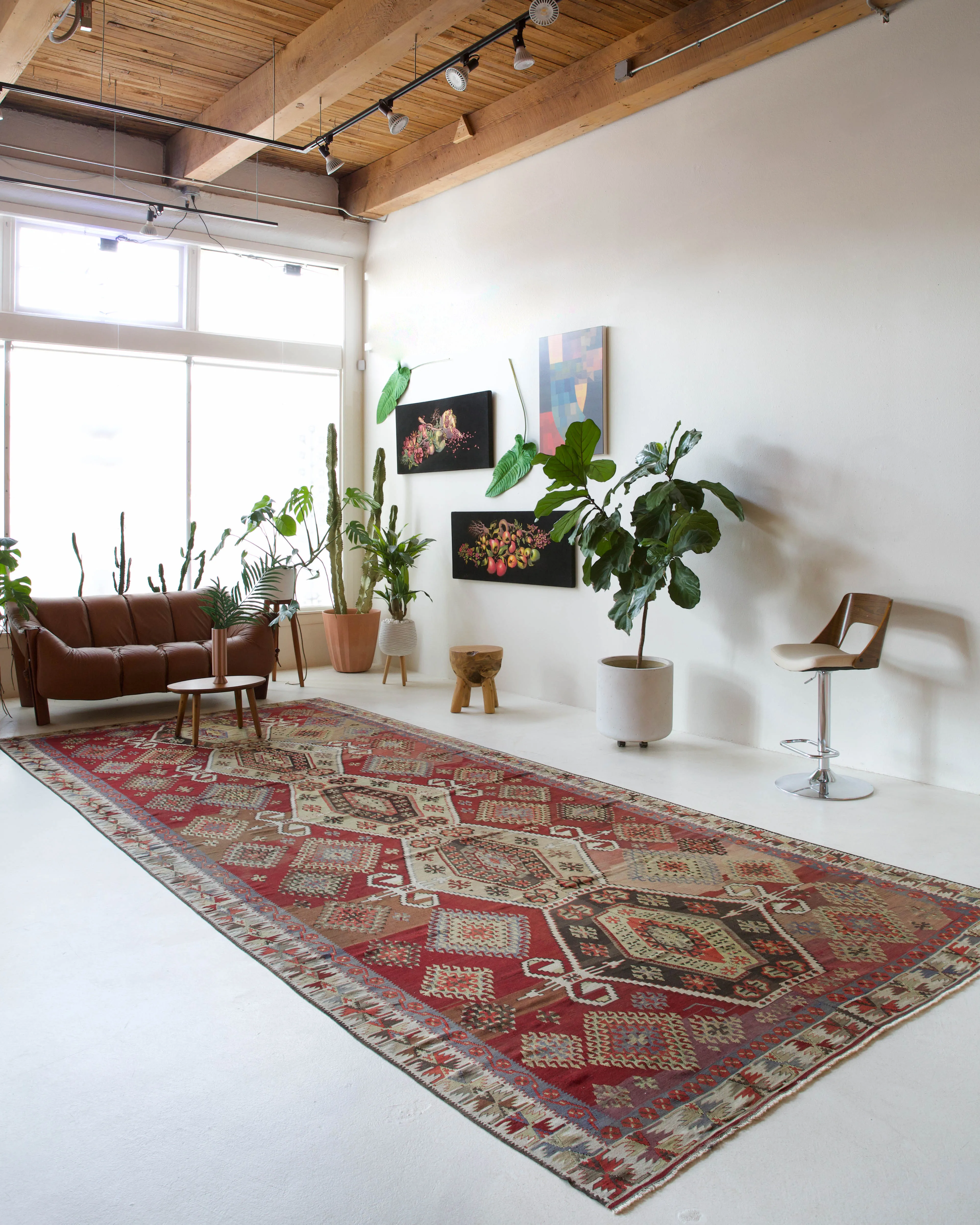 Semi-Antique Kayseri Sihli Kilim Rug 7'2"x16'