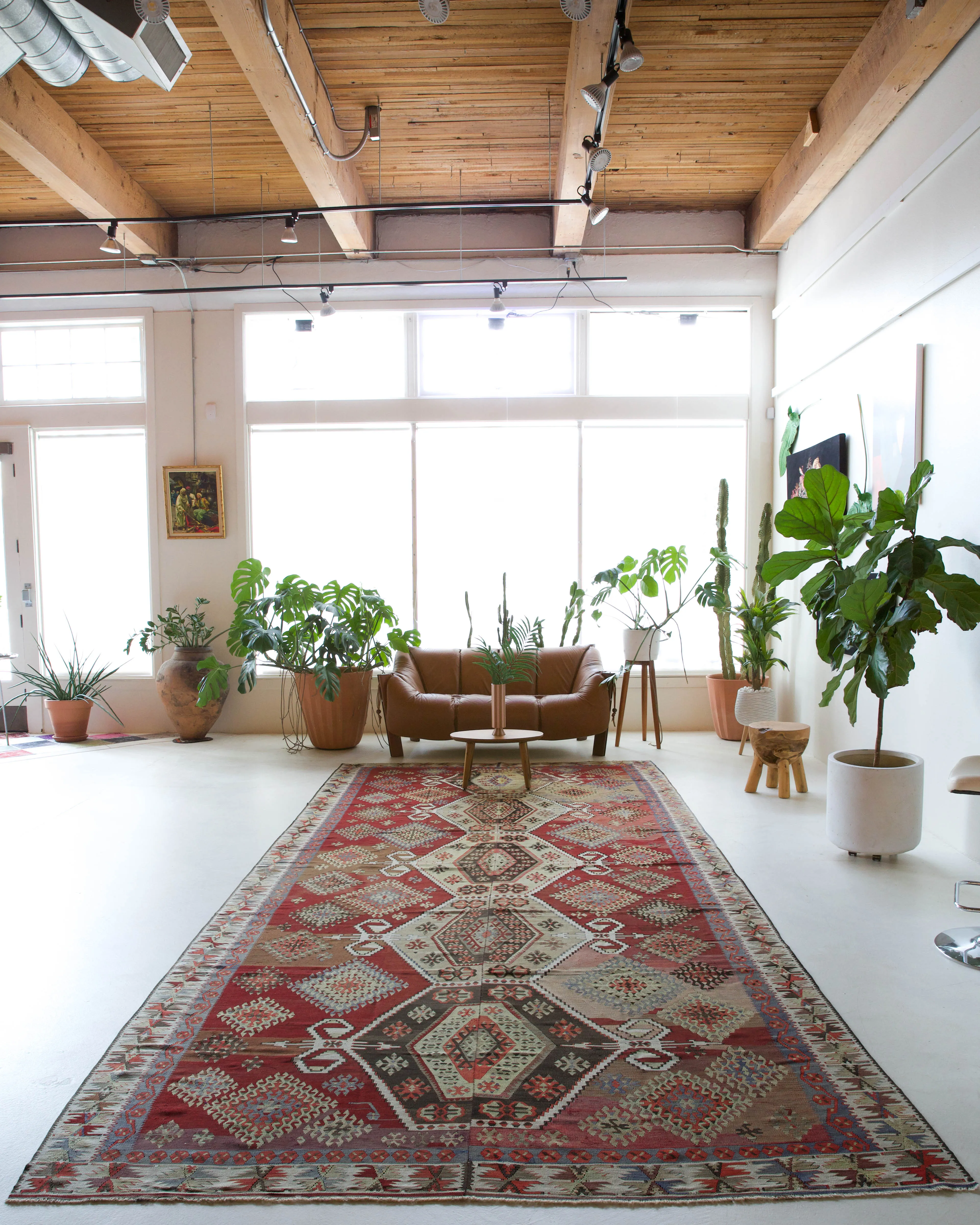 Semi-Antique Kayseri Sihli Kilim Rug 7'2"x16'