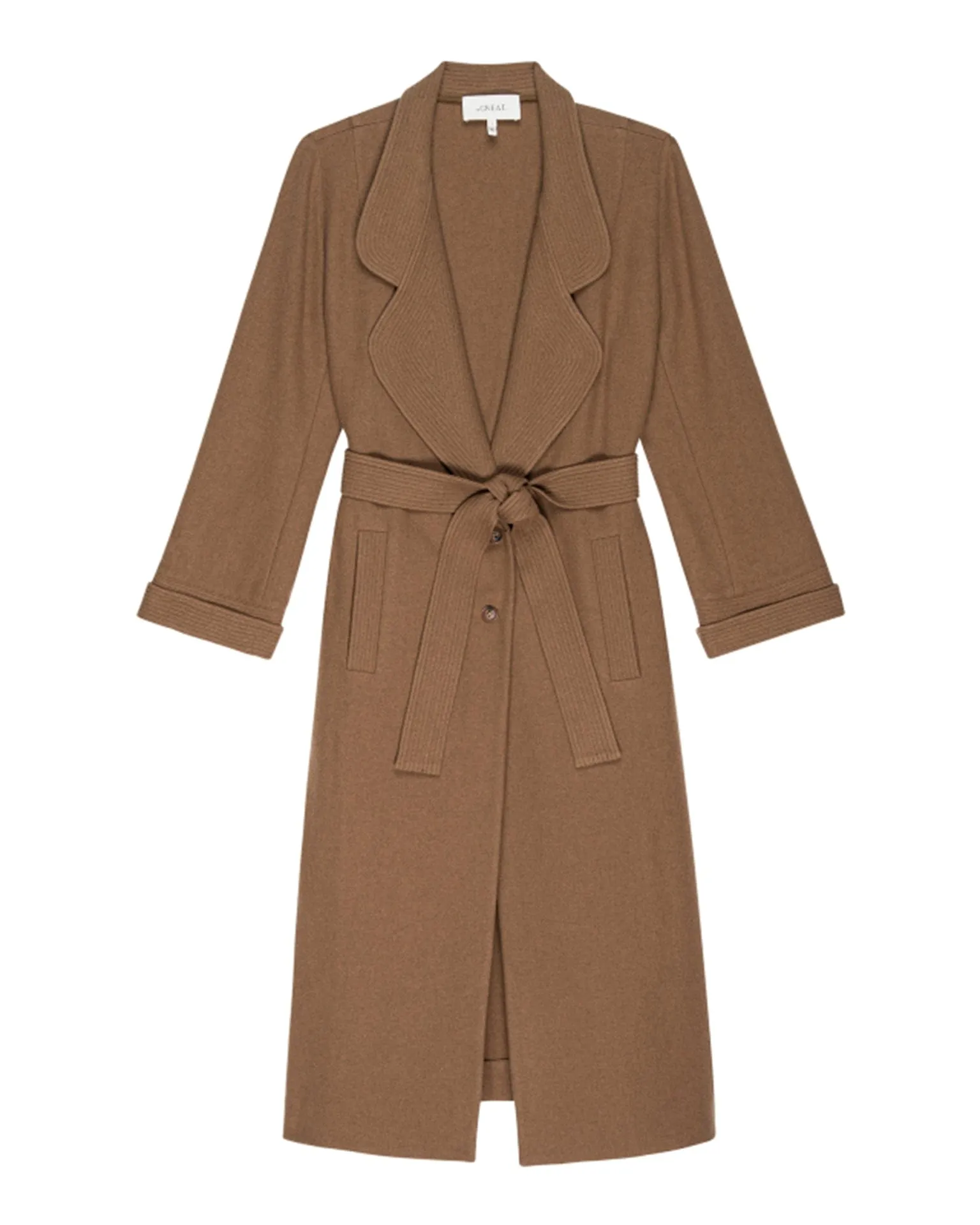 The Trapunto Trench Coat in Camel