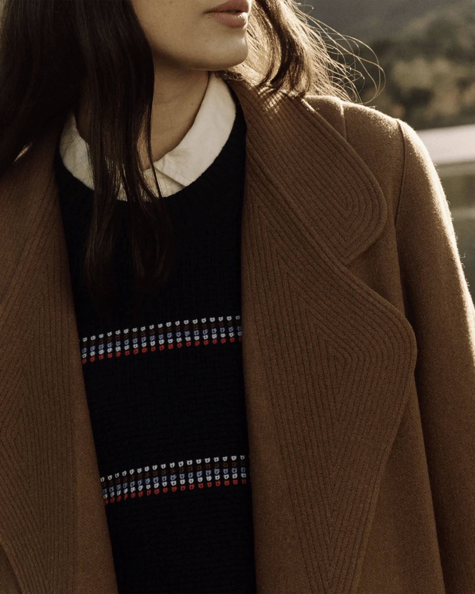 The Trapunto Trench Coat in Camel