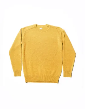WOOL CREW NECK SWEATER - YELLOW