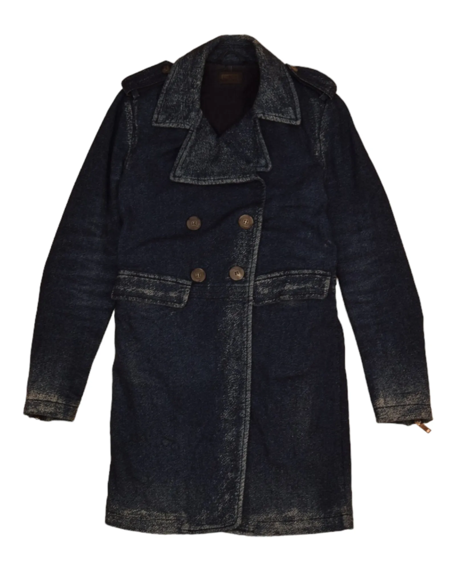 Y2K Diesel Denim Trench Coat Size XXS-XS Made in Italy