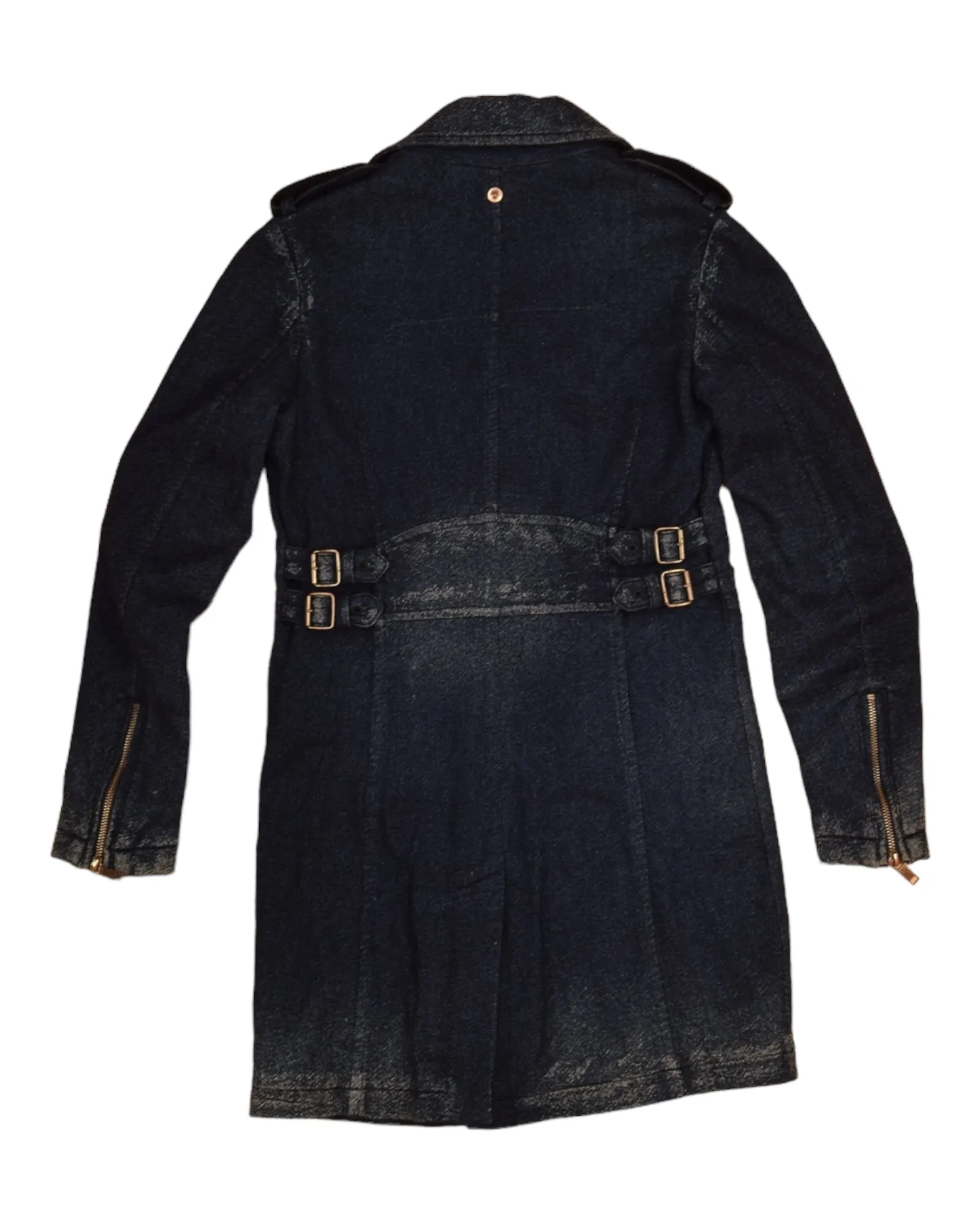 Y2K Diesel Denim Trench Coat Size XXS-XS Made in Italy