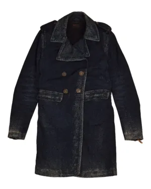 Y2K Diesel Denim Trench Coat Size XXS-XS Made in Italy