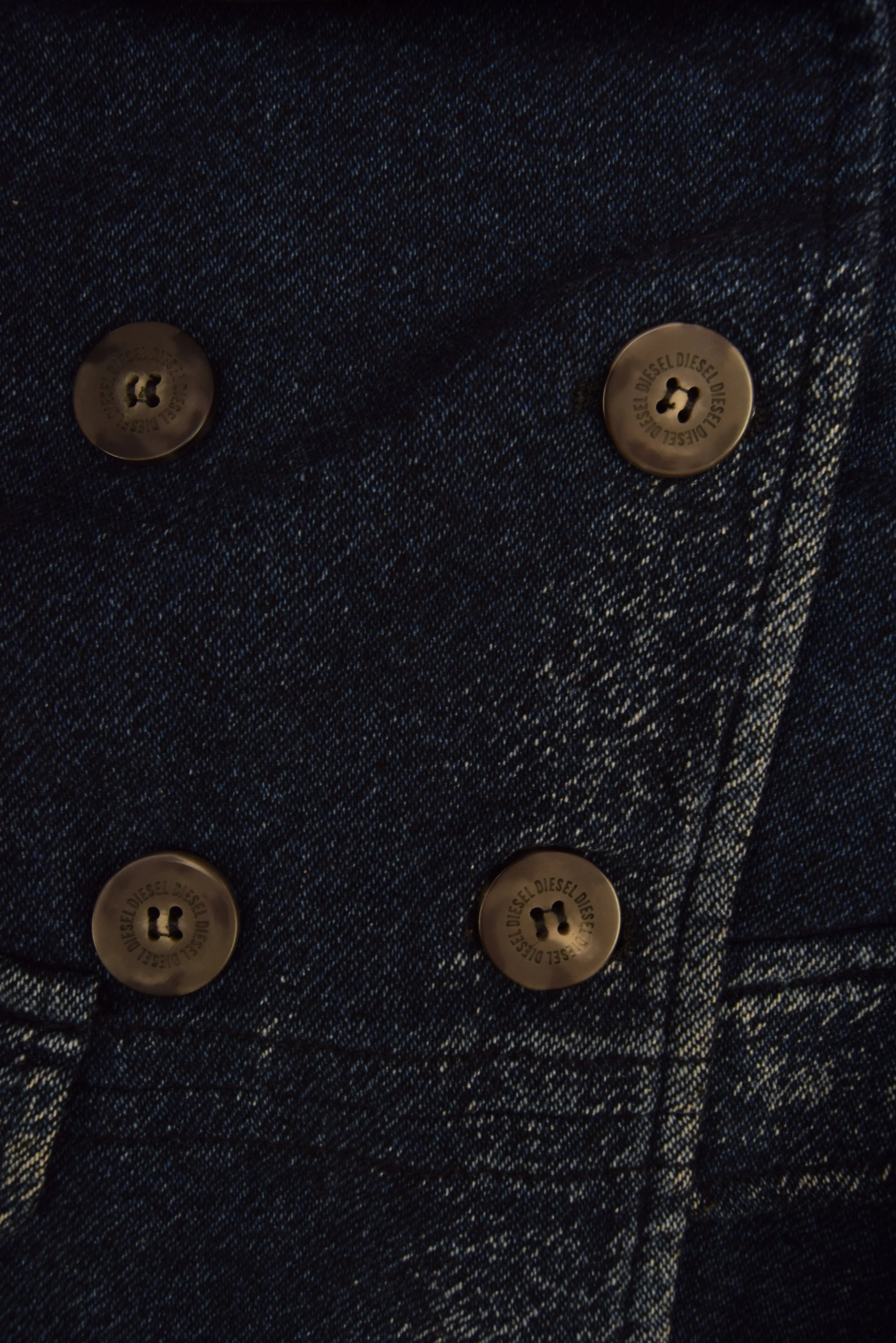 Y2K Diesel Denim Trench Coat Size XXS-XS Made in Italy