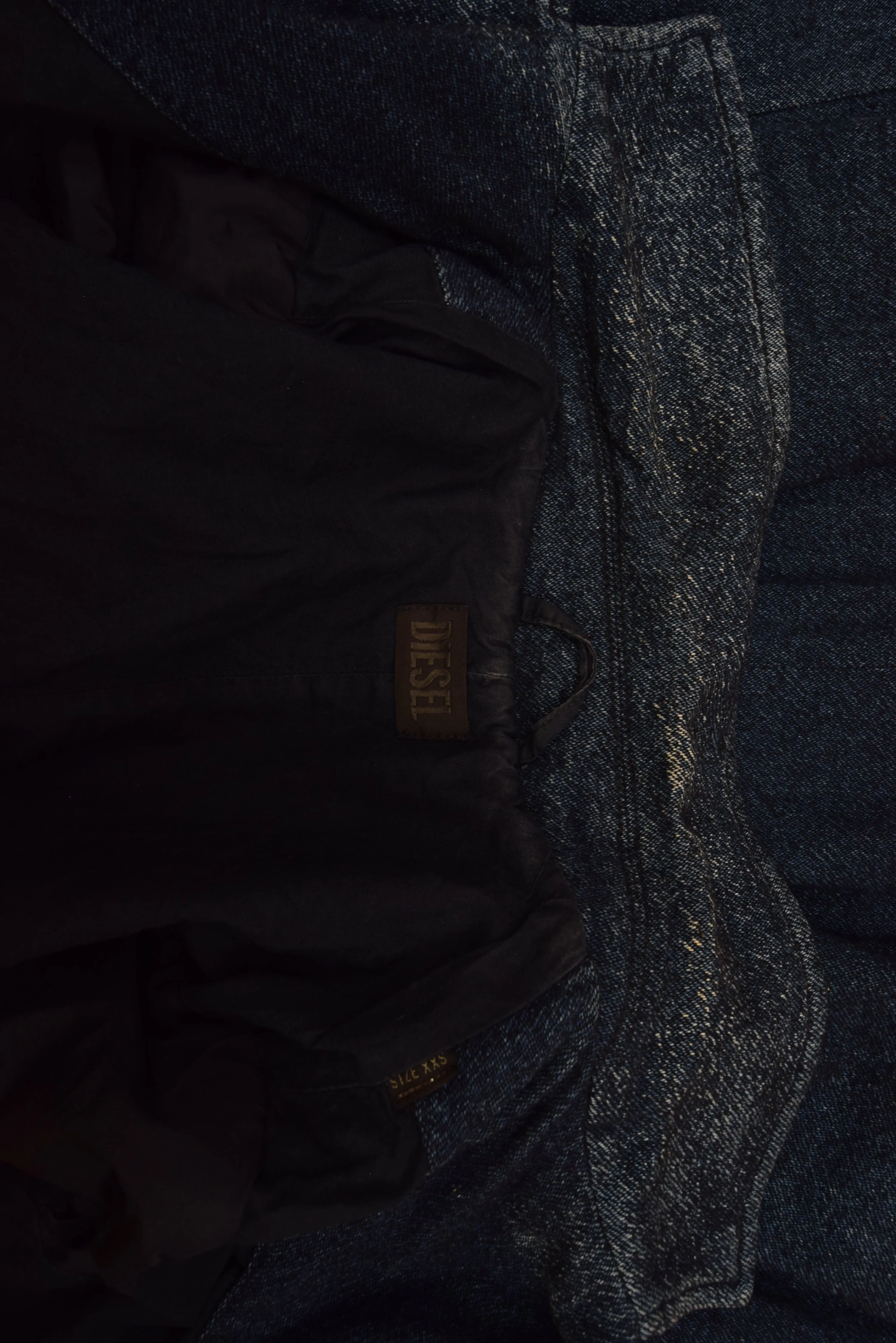 Y2K Diesel Denim Trench Coat Size XXS-XS Made in Italy